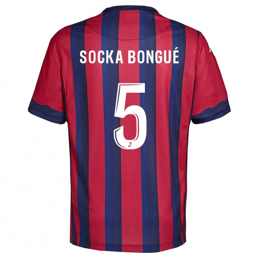 Danxen Donna Maglia Loïc Socka Bongué #5 Bordeaux Blu Marino Kit Gara Home 2025/26 Maglietta