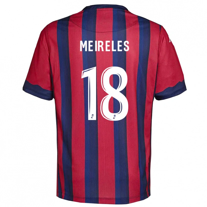 Danxen Donna Maglia Andreia Meireles #18 Bordeaux Blu Marino Kit Gara Home 2025/26 Maglietta