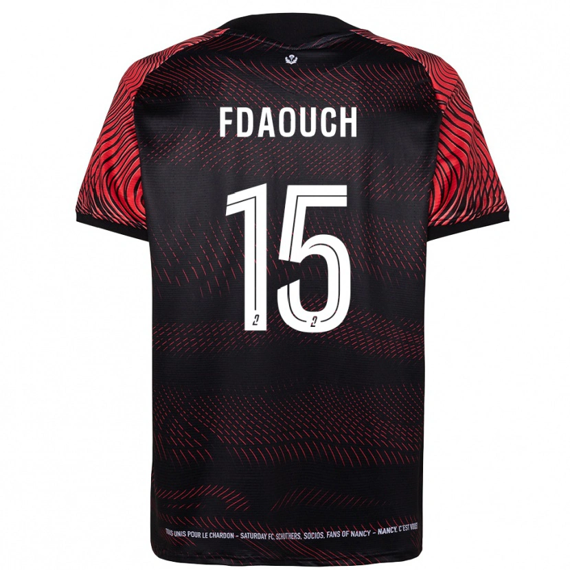 Danxen Donna Maglia Zakaria Fdaouch #15 Bianco Rosso Kit Gara Home 2025/26 Maglietta