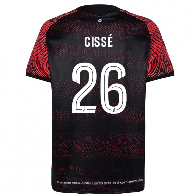 Danxen Donna Maglia Sidi Cissé #26 Bianco Rosso Kit Gara Home 2025/26 Maglietta