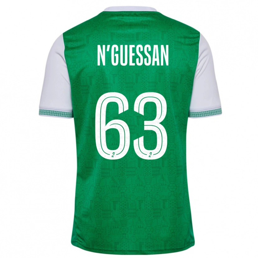 Danxen Donna Maglia Djylian N'guessan #63 Verde Bianco Kit Gara Home 2025/26 Maglietta
