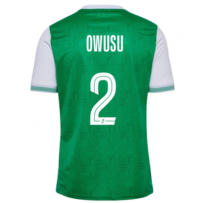 Danxen Donna Maglia Beres Owusu #2 Verde Bianco Kit Gara Home 2025/26 Maglietta