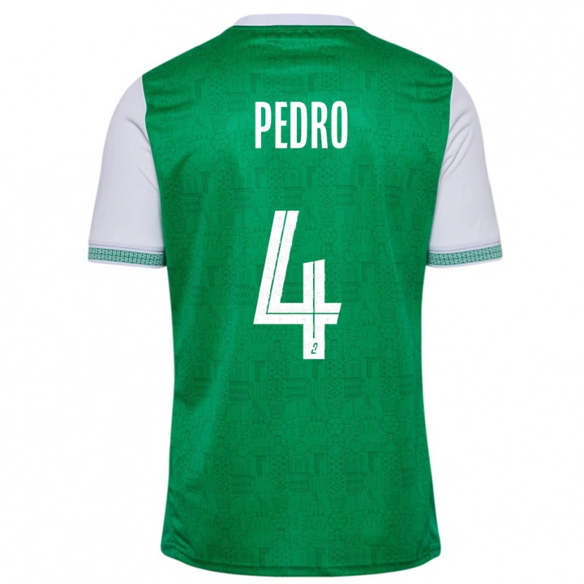 Danxen Donna Maglia Kévin Pedro #4 Verde Bianco Kit Gara Home 2025/26 Maglietta