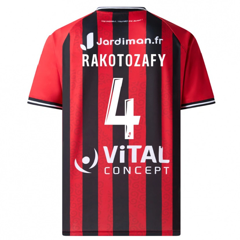Danxen Donna Maglia Lucas Rakotozafy #4 Rosso Nero Kit Gara Home 2025/26 Maglietta