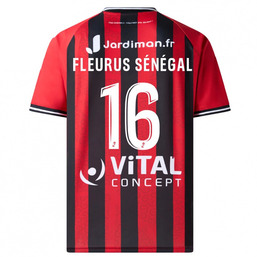 Danxen Donna Maglia Paul Fleurus Sénégal #16 Rosso Nero Kit Gara Home 2025/26 Maglietta