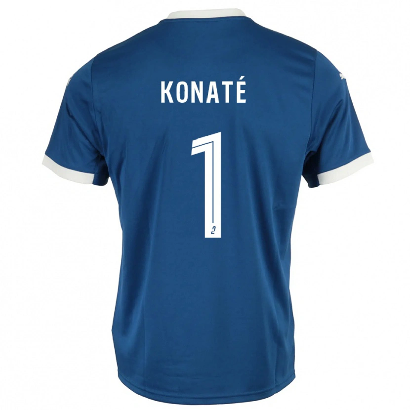 Danxen Donna Maglia Hillel Konaté #1 Blu Bianco Kit Gara Home 2025/26 Maglietta
