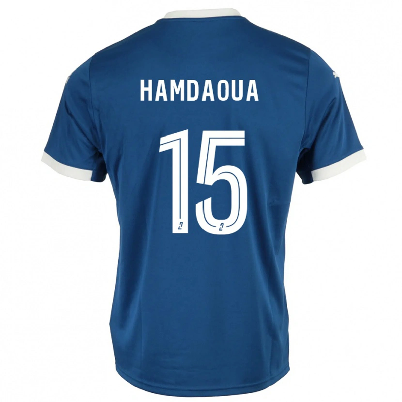Danxen Donna Maglia Noham Hamdaoua #15 Blu Bianco Kit Gara Home 2025/26 Maglietta