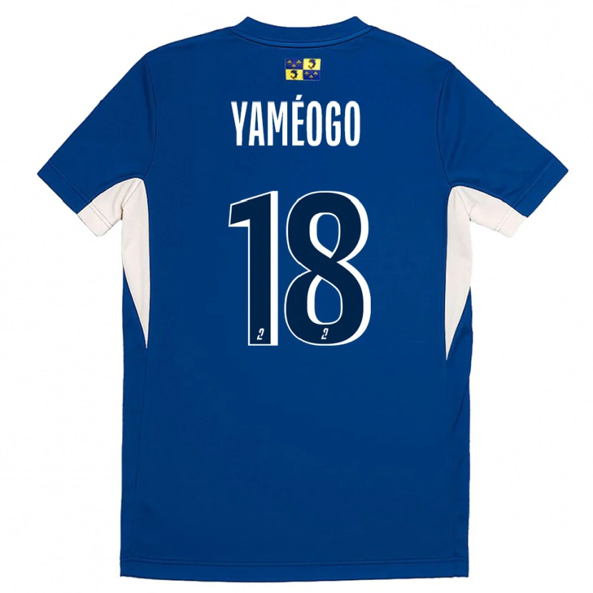 Danxen Donna Maglia Bachirou Yaméogo #18 Blu Blu Marino Kit Gara Home 2025/26 Maglietta