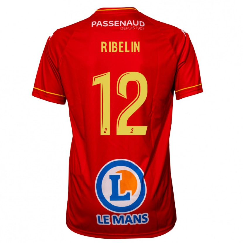 Danxen Donna Maglia Anthony Ribelin #12 Rosso Giallo Kit Gara Home 2025/26 Maglietta