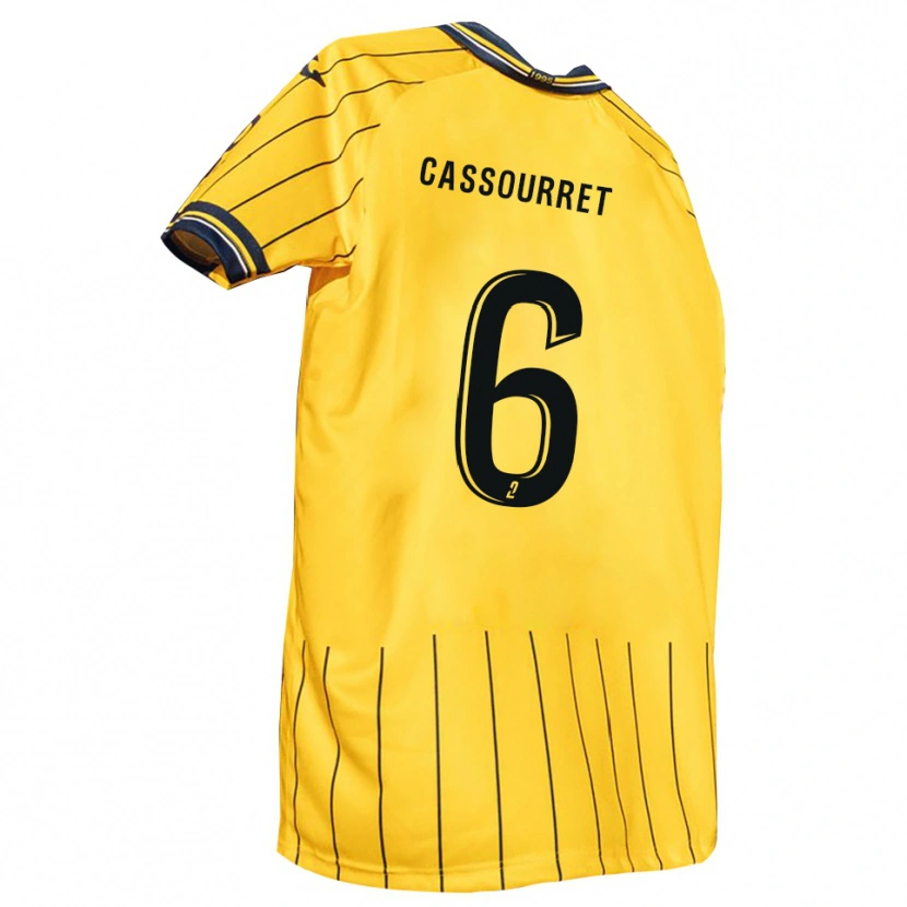 Danxen Donna Maglia Vincent Cassourret #6 Giallo Blu Marino Kit Gara Home 2025/26 Maglietta