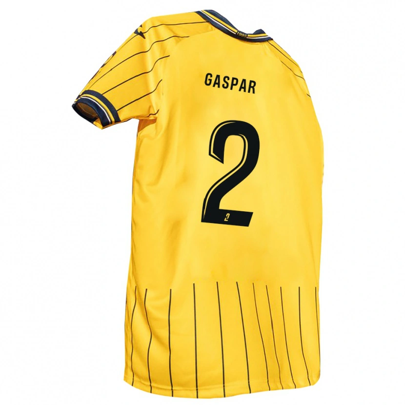 Danxen Donna Maglia Jarrison Gaspar #2 Giallo Blu Marino Kit Gara Home 2025/26 Maglietta