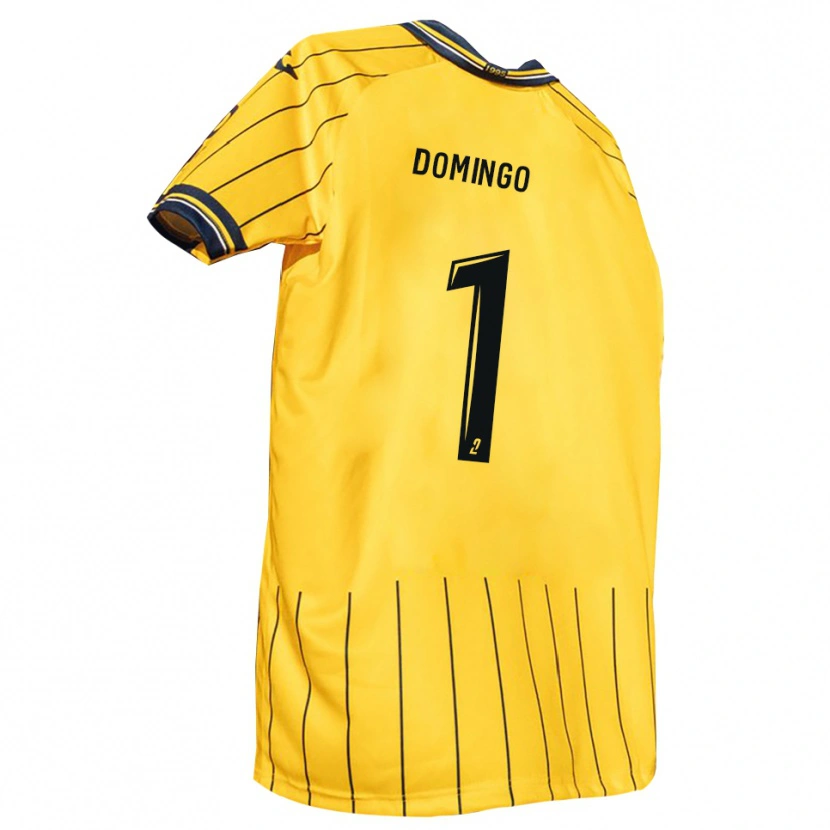 Danxen Donna Maglia Ismaël Domingo #1 Giallo Blu Marino Kit Gara Home 2025/26 Maglietta