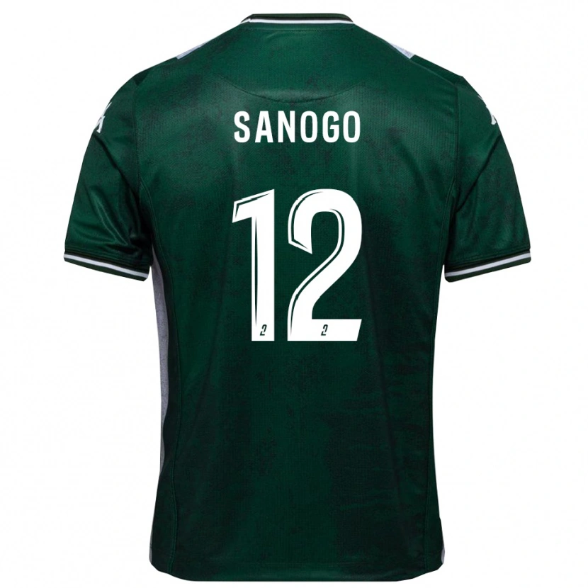Danxen Donna Maglia Aboudramane Sanogo #12 Verde Bianco Kit Gara Home 2025/26 Maglietta