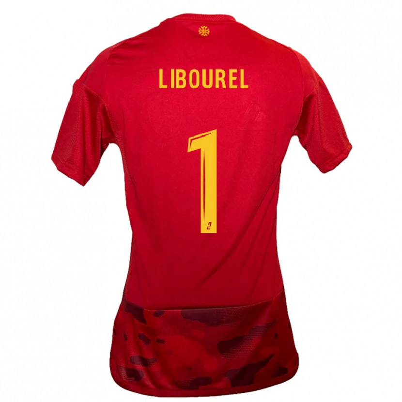 Danxen Donna Maglia Laurie Libourel #1 Rosso Giallo Kit Gara Home 2025/26 Maglietta