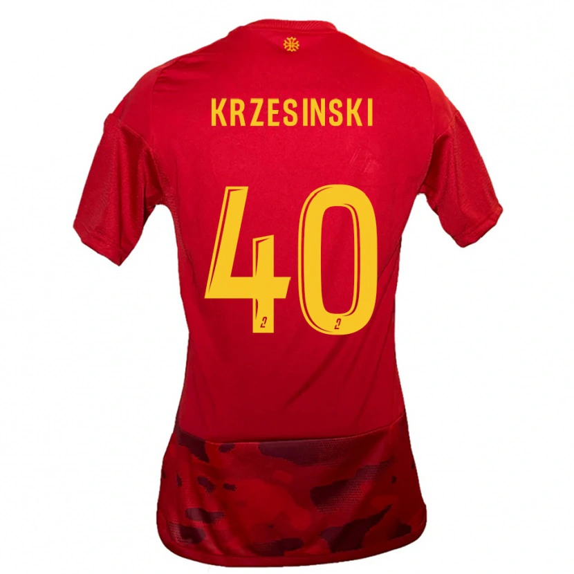 Danxen Donna Maglia Clément Krzesinski #40 Rosso Giallo Kit Gara Home 2025/26 Maglietta