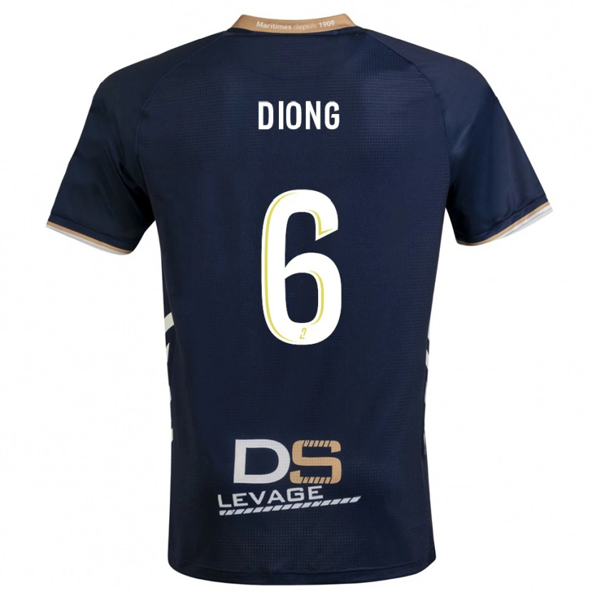 Danxen Donna Maglia Pape Diong #6 Blu Marino Oro Kit Gara Home 2025/26 Maglietta