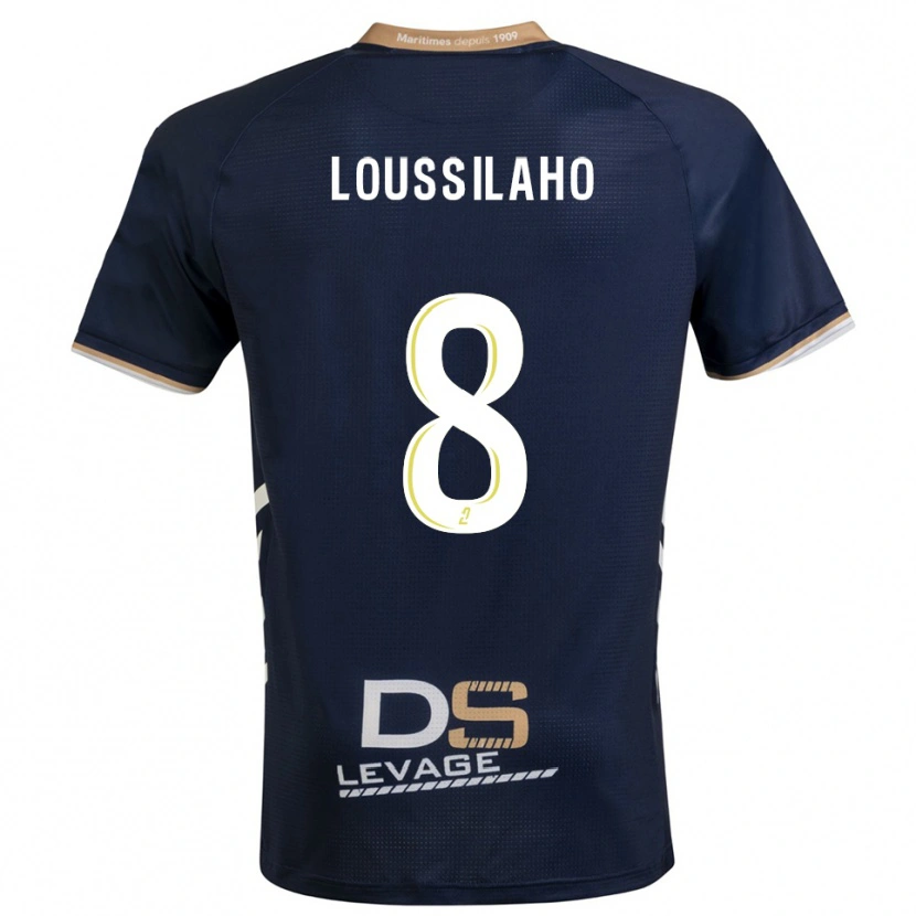Danxen Donna Maglia Lenny Dziki Loussilaho #8 Blu Marino Oro Kit Gara Home 2025/26 Maglietta