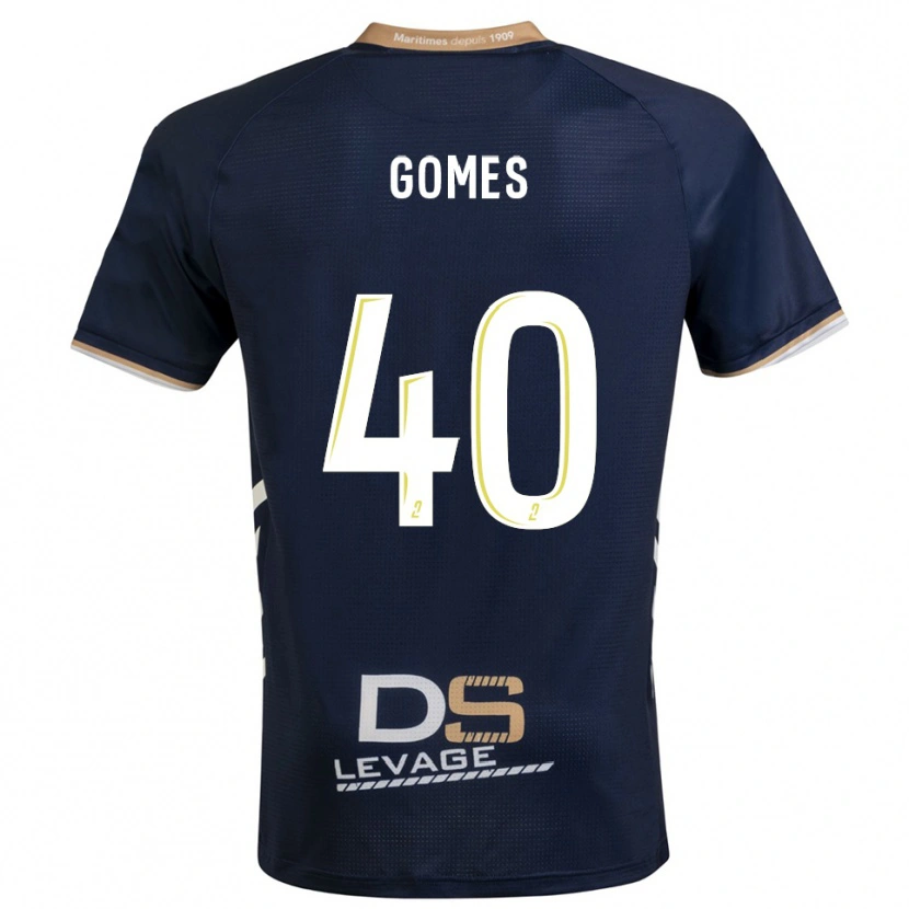 Danxen Donna Maglia Yvan Gomes #40 Blu Marino Oro Kit Gara Home 2025/26 Maglietta
