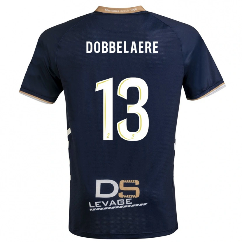 Danxen Donna Maglia Maxime Dobbelaere #13 Blu Marino Oro Kit Gara Home 2025/26 Maglietta