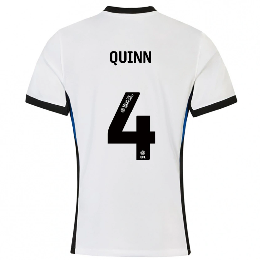Danxen Donna Maglia Louise Catherine Quinn #4 Bianco Blu Kit Gara Away 2025/26 Maglietta