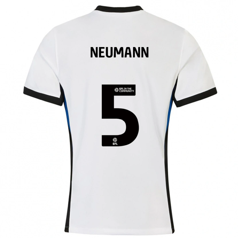 Danxen Donna Maglia Phil Neumann #5 Bianco Blu Kit Gara Away 2025/26 Maglietta