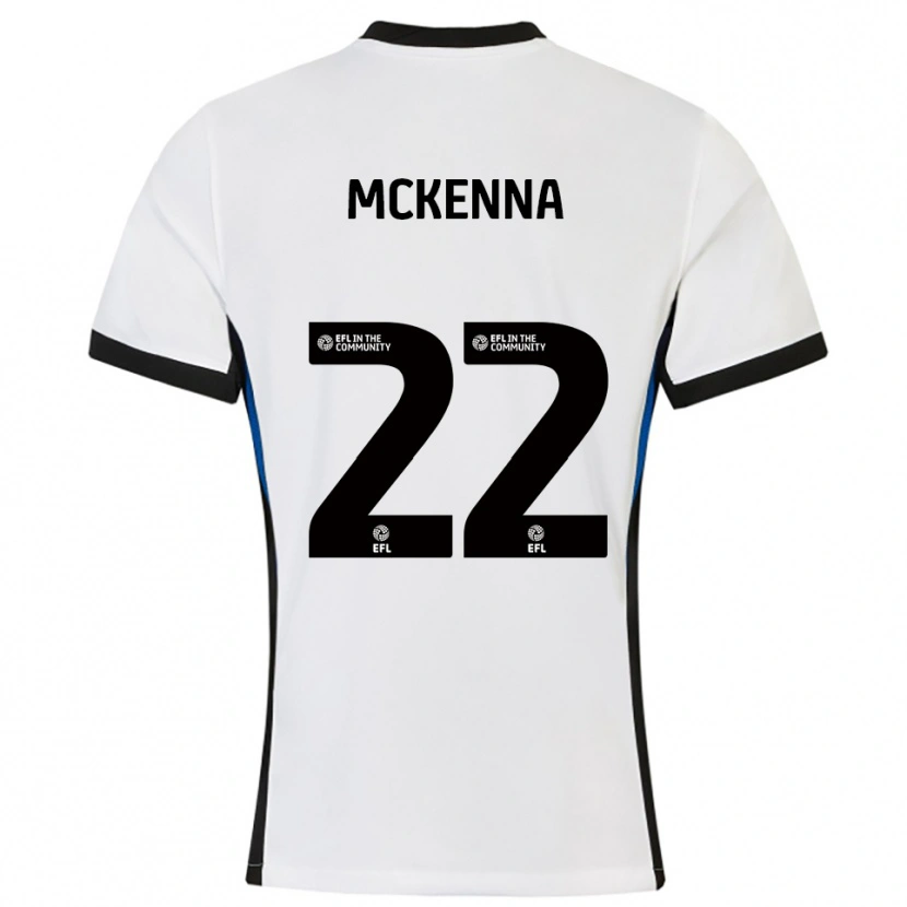 Danxen Donna Maglia Rebecca Mckenna #22 Bianco Blu Kit Gara Away 2025/26 Maglietta
