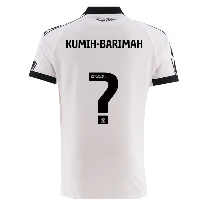 Danxen Donna Maglia Desmond Kumih-Barimah #0 Bianco Nero Kit Gara Away 2025/26 Maglietta