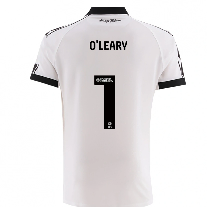 Danxen Donna Maglia Max O'leary #1 Bianco Nero Kit Gara Away 2025/26 Maglietta