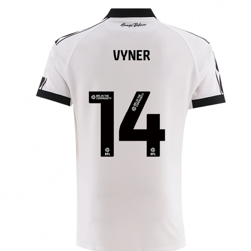 Danxen Donna Maglia Zak Vyner #14 Bianco Nero Kit Gara Away 2025/26 Maglietta