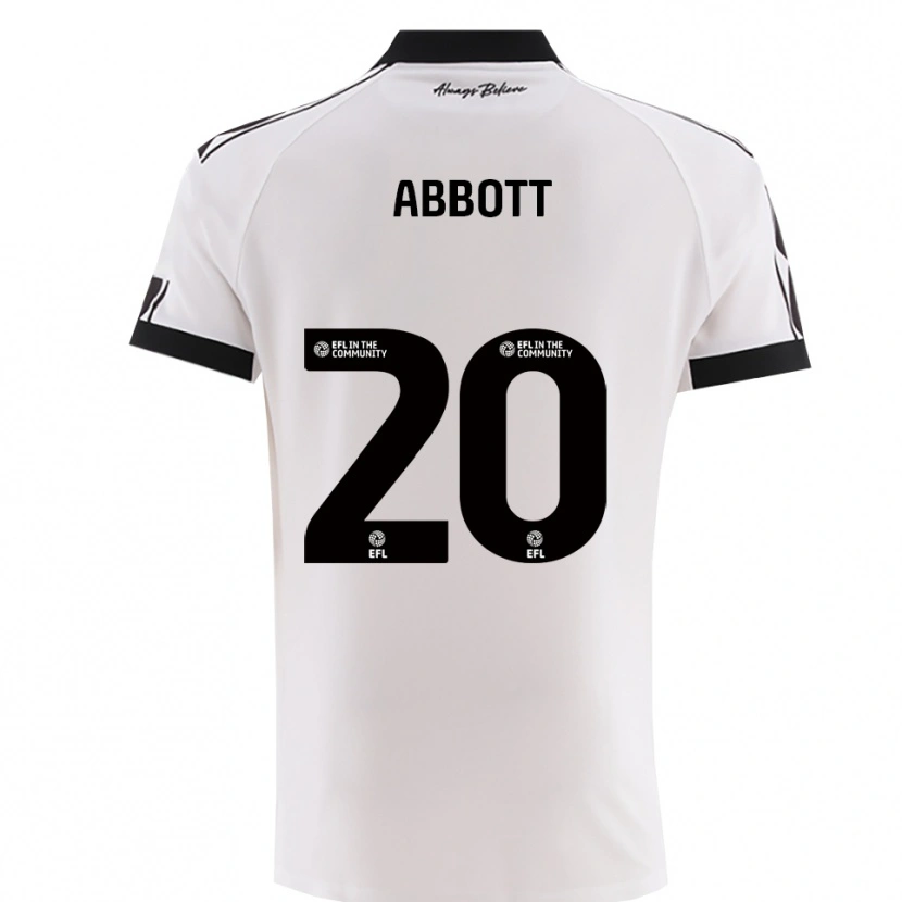 Danxen Donna Maglia Isaac Abbott #20 Bianco Nero Kit Gara Away 2025/26 Maglietta