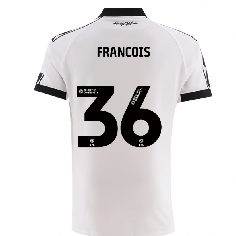 Danxen Donna Maglia Marlee Francois #36 Bianco Nero Kit Gara Away 2025/26 Maglietta