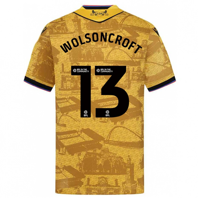 Danxen Donna Maglia Blake Wolsoncroft #13 Oro Nero Kit Gara Away 2025/26 Maglietta