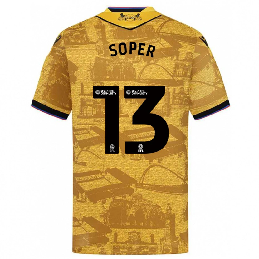 Danxen Donna Maglia Poppy Soper #13 Oro Nero Kit Gara Away 2025/26 Maglietta