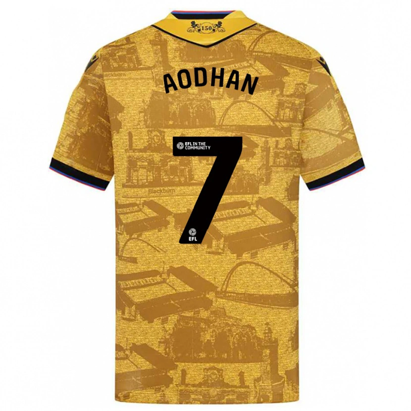 Danxen Donna Maglia Aodhan Doherty #7 Oro Nero Kit Gara Away 2025/26 Maglietta