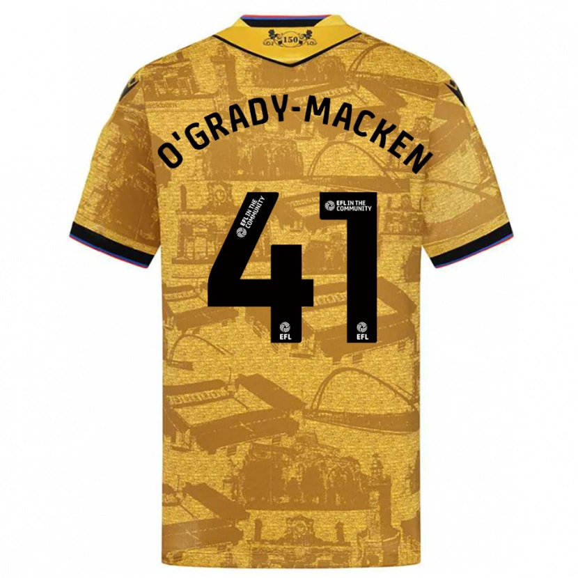 Danxen Donna Maglia Harley O'grady-Macken #41 Oro Nero Kit Gara Away 2025/26 Maglietta