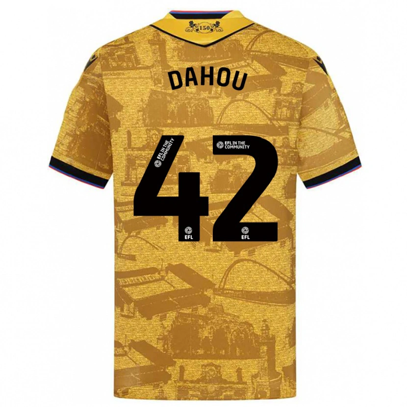 Danxen Donna Maglia Jemima Dahou #42 Oro Nero Kit Gara Away 2025/26 Maglietta