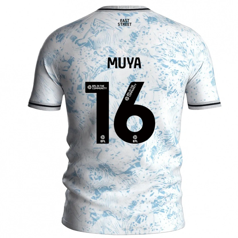 Danxen Donna Maglia Karin Muya #16 Bianco Azzurro Cielo Kit Gara Away 2025/26 Maglietta