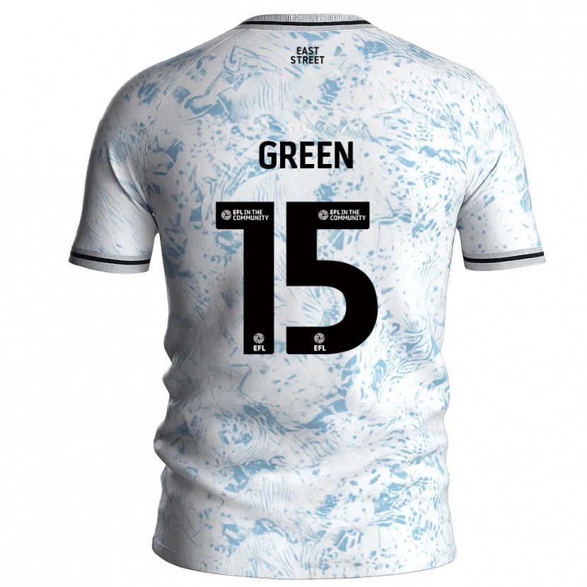 Danxen Donna Maglia Kayleigh Green #15 Bianco Azzurro Cielo Kit Gara Away 2025/26 Maglietta