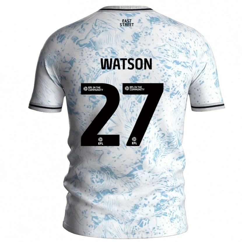 Danxen Donna Maglia Tennai Watson #27 Bianco Azzurro Cielo Kit Gara Away 2025/26 Maglietta