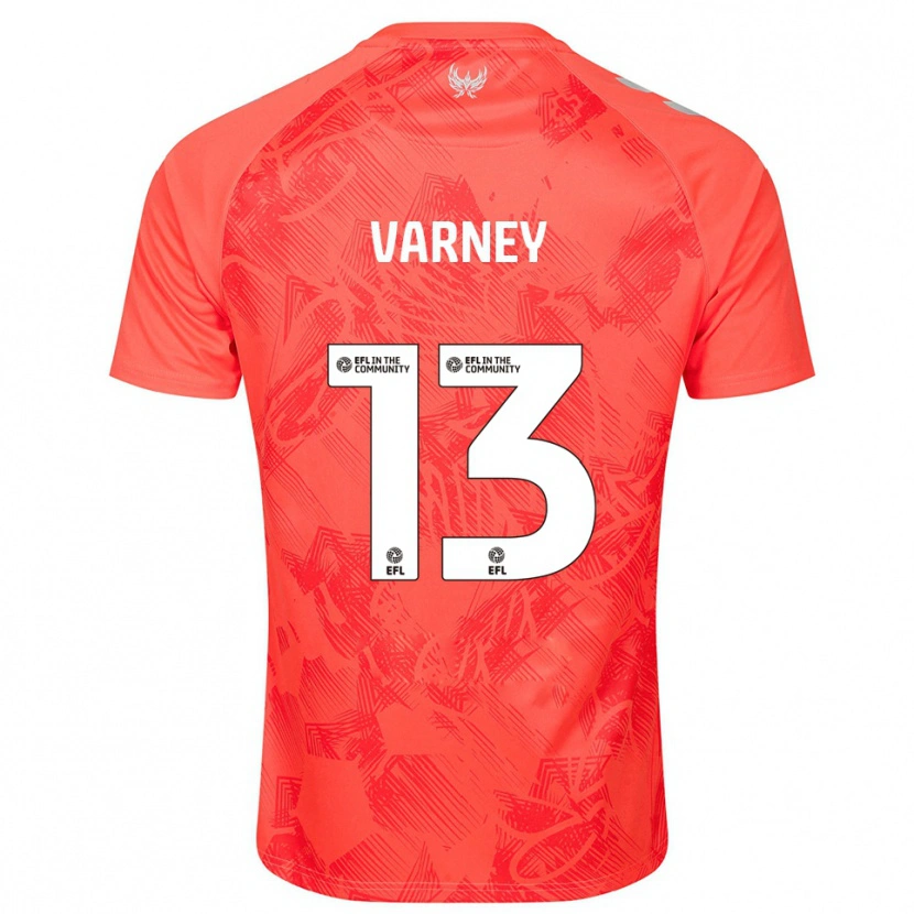 Danxen Donna Maglia Oscar Varney #13 Arancione Bianco Kit Gara Away 2025/26 Maglietta