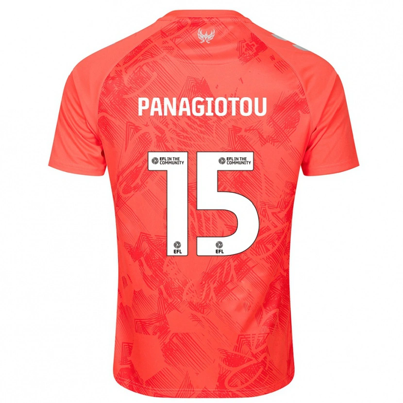 Danxen Donna Maglia Constantine Panagiotou #15 Arancione Bianco Kit Gara Away 2025/26 Maglietta