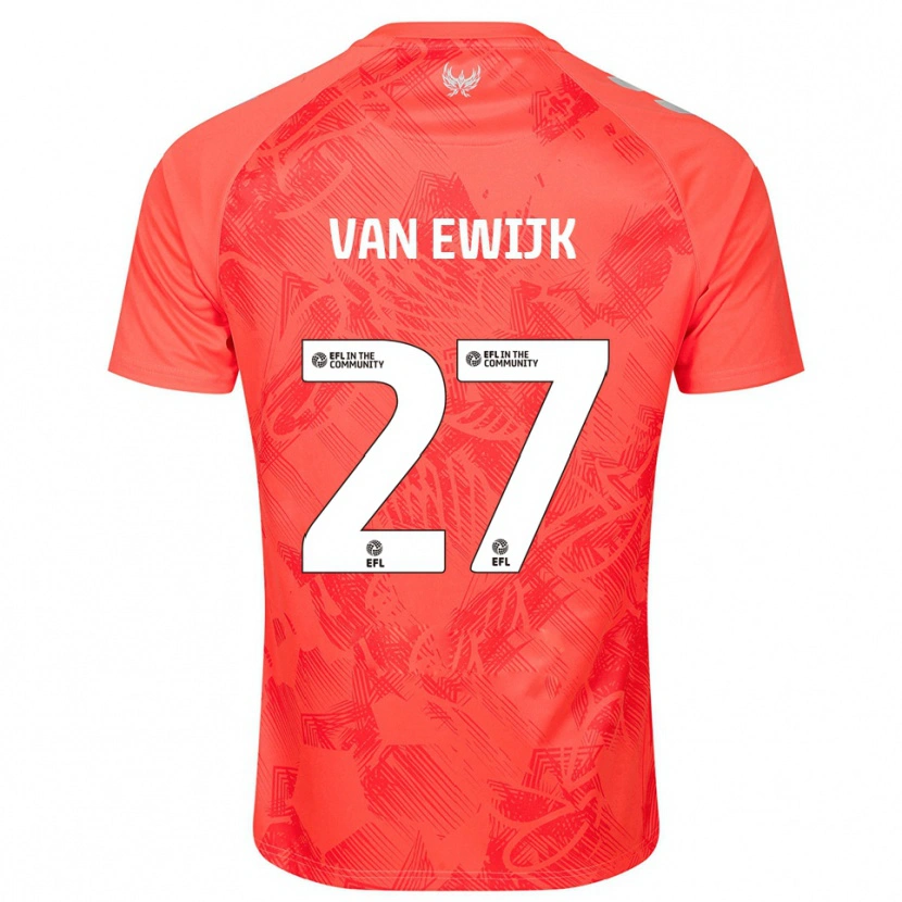 Danxen Donna Maglia Milan Van Ewijk #27 Arancione Bianco Kit Gara Away 2025/26 Maglietta