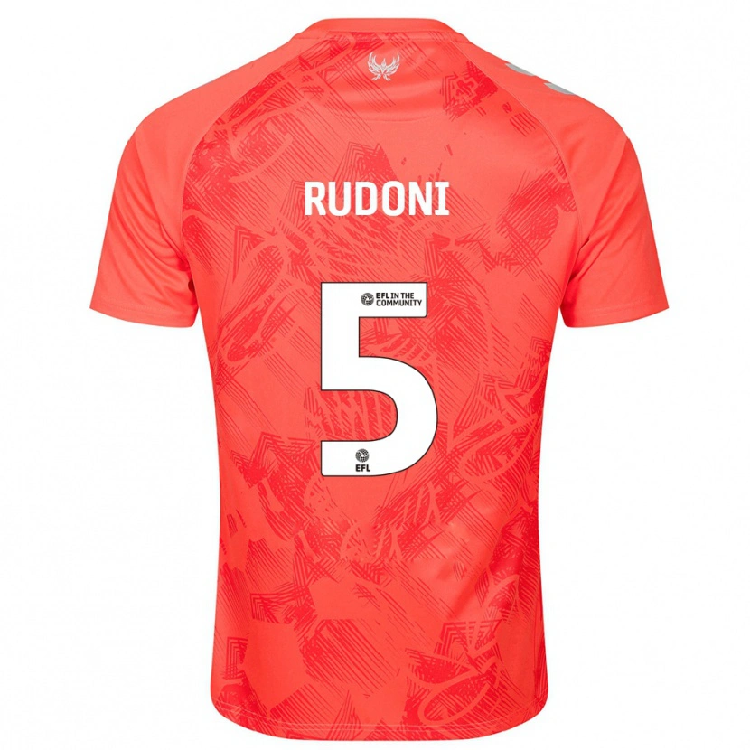 Danxen Donna Maglia Jack Rudoni #5 Arancione Bianco Kit Gara Away 2025/26 Maglietta