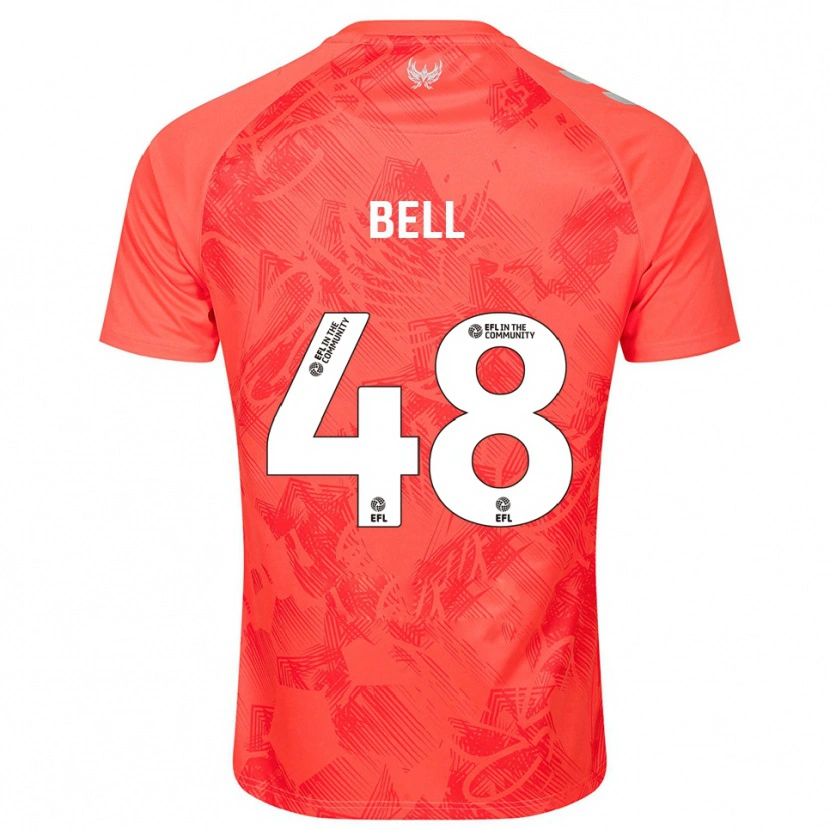 Danxen Donna Maglia Luke Bell #48 Arancione Bianco Kit Gara Away 2025/26 Maglietta