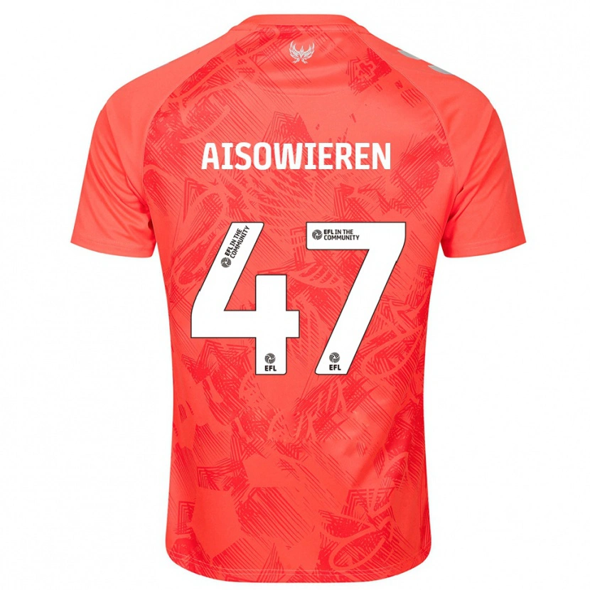 Danxen Donna Maglia Evan Eghosa Aisowieren #47 Arancione Bianco Kit Gara Away 2025/26 Maglietta