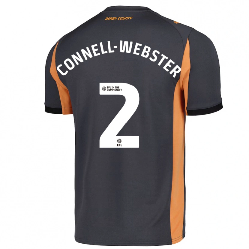 Danxen Donna Maglia Braidy Connell-Webster #2 Grigio Arancione Nero Kit Gara Away 2025/26 Maglietta