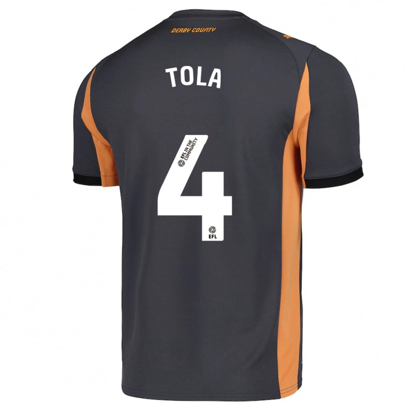 Danxen Donna Maglia Marsel Tola #4 Grigio Arancione Nero Kit Gara Away 2025/26 Maglietta