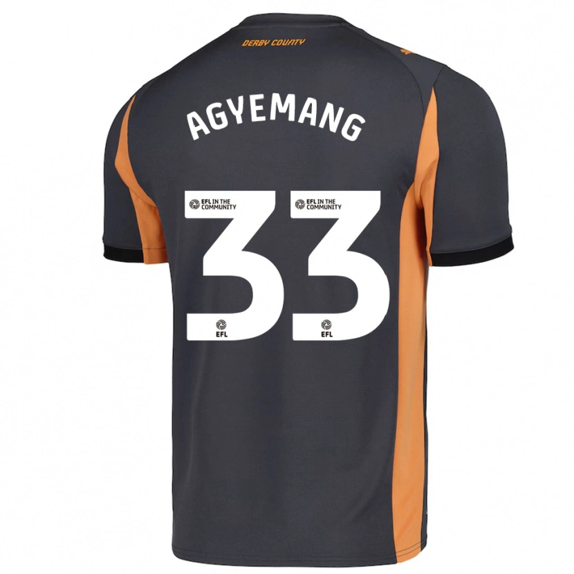 Danxen Donna Maglia Patrick Agyemang #33 Grigio Arancione Nero Kit Gara Away 2025/26 Maglietta