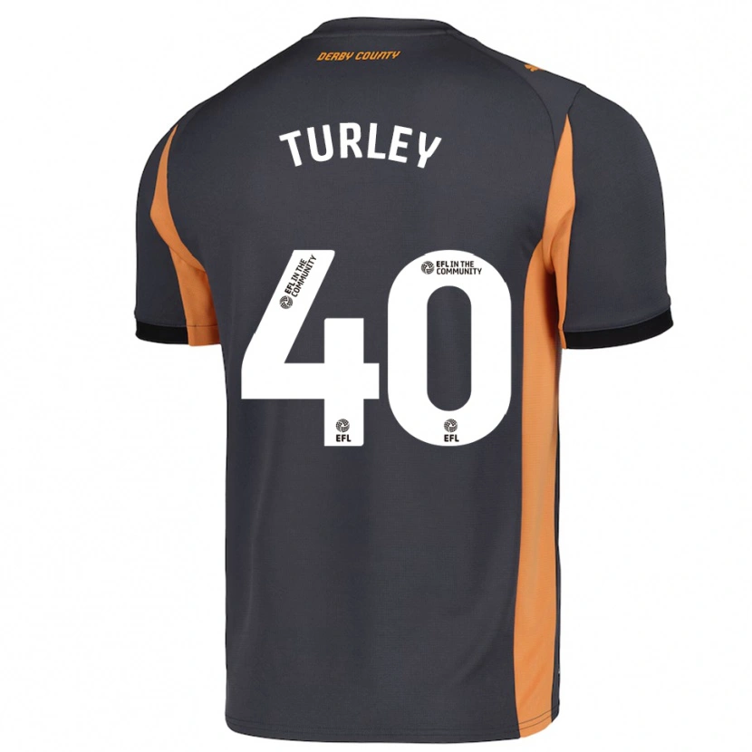 Danxen Donna Maglia Freddie Turley #40 Grigio Arancione Nero Kit Gara Away 2025/26 Maglietta