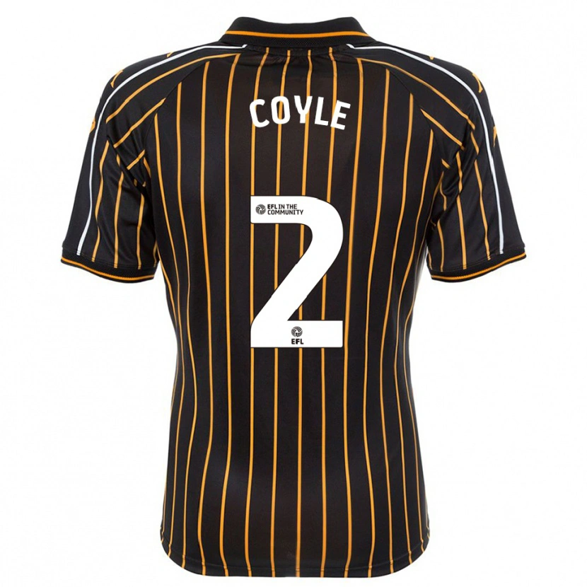 Danxen Donna Maglia Lewie Coyle #2 Bianco Nero Kit Gara Away 2025/26 Maglietta